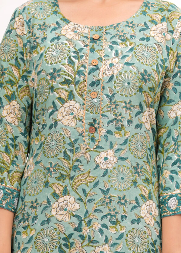 Women Ethnic Motifs Printed Regular Kurta with Trousers & With Dupatta - Image 2